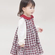 Load image into Gallery viewer, Albetta red and green tartan pinafore dress

