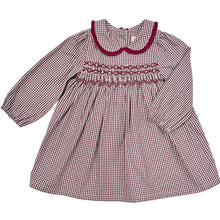 Load image into Gallery viewer, Albetta - Red Gingham Hand Smocked Dress
