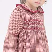 Load image into Gallery viewer, Albetta - Red Gingham Hand Smocked Dress
