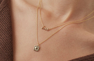 Estella Bartlett - Heart Tablet Necklace Gold Plated