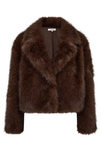 Load image into Gallery viewer, A View - Brown Faux Fur Jacket
