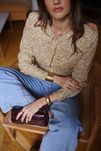 Load image into Gallery viewer, In April 1986 Yellow Floral blouse
