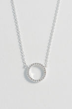 Load image into Gallery viewer, Estella Bartlett circle CZ silver necklace
