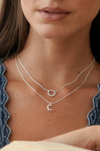 Load image into Gallery viewer, Estella Bartlett circle CZ silver necklace
