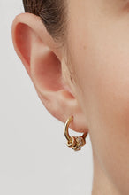 Load image into Gallery viewer, Estella Bartlett Gold Triple Disc Hoop Earrings
