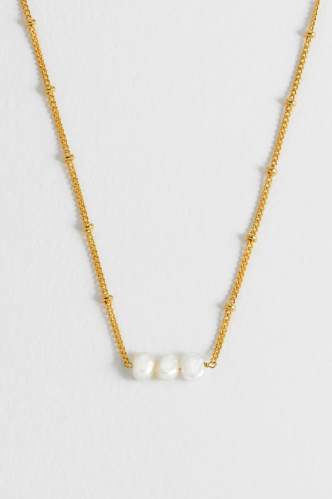 Estella Bartlett - Beaded Chain And Pearl Necklace Gold Plated | Pearl
