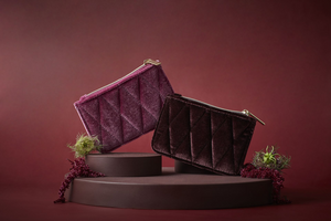 Estella Bartlett - Quilted Card Purse - Burgundy