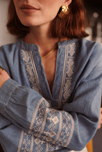 Load image into Gallery viewer, In April 1986 chambray blouse
