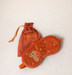 Elizabeth Scarlett - Rust Elephant Velvet Eye Mask