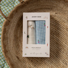 Load image into Gallery viewer, Avery Row Muslin swaddles - set of 2
