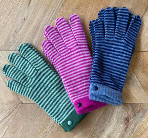 Santacana - Striped Wool Gloves