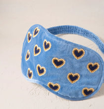 Load image into Gallery viewer, Elizabeth Scarlett Cornflower Blue Velvet Eye Mask
