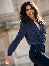 Load image into Gallery viewer, Nooki - Marlow Blouse Navy
