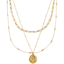 Load image into Gallery viewer, Orelia - Multi Row Coin Necklace
