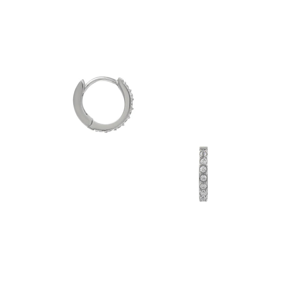 Orelia LUXE Pavé Huggie Hoop Earrings