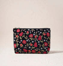 Load image into Gallery viewer, Elizabeth Scarlett - Poppy Meadow Velvet Everyday Pouch - Charcoal
