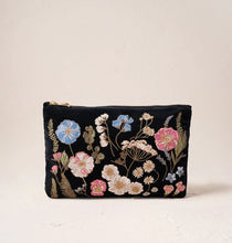 Load image into Gallery viewer, Elizabeth Scarlett Charcoal Pressed Flower Pouch
