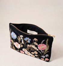 Load image into Gallery viewer, Elizabeth Scarlett Charcoal Pressed Flower Pouch
