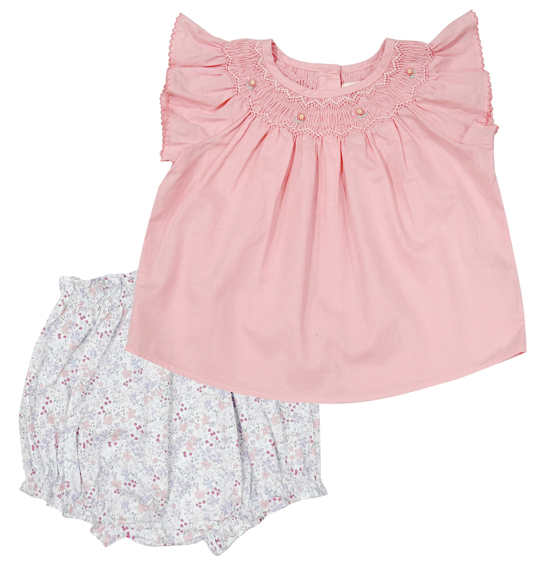 Albetta - Hand Smocked Amberella Wildflower Set