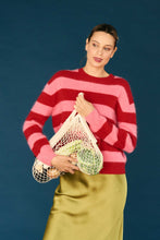 Load image into Gallery viewer, Jumper 1234- Brushed stripe crew (Ruby)
