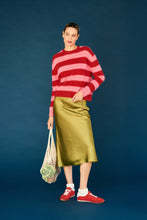 Load image into Gallery viewer, Jumper 1234- Brushed stripe crew (Ruby)
