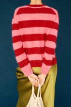 Load image into Gallery viewer, Jumper 1234- Brushed stripe crew (Ruby)
