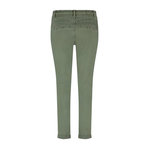 Red Button - Tessy Crop Slub-Twill Trousers, Tea Green