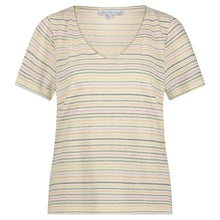 Load image into Gallery viewer, Red button - Temmy Striped T-Shirt
