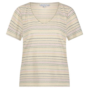 Red button - Temmy Striped T-Shirt