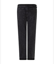 Load image into Gallery viewer, Red Button - Caitlin Sidepatch Black Denim High Rise
