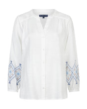 Load image into Gallery viewer, Red Button Embroidered Blouse
