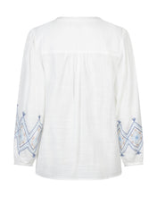 Load image into Gallery viewer, Red Button Embroidered Blouse
