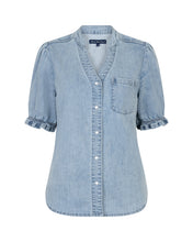 Load image into Gallery viewer, Red Button Victoria Blouse - White Bleach
