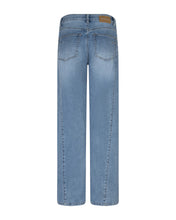 Load image into Gallery viewer, Red Button - Claudette Slanted Seam Light Blue High Rise
