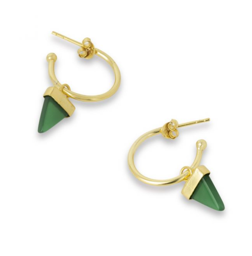 Ashiana - Paula Earrings with Green Jade