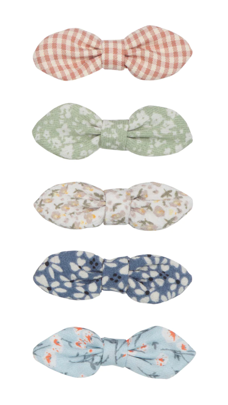 Mimi & Lula- Flora bow clips set of 5