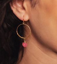 Load image into Gallery viewer, Ashiana- Marie pink jade earring
