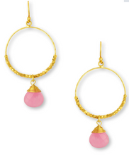 Load image into Gallery viewer, Ashiana- Marie pink jade earring
