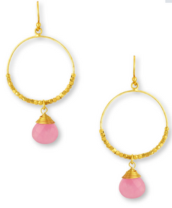 Ashiana- Marie pink jade earring