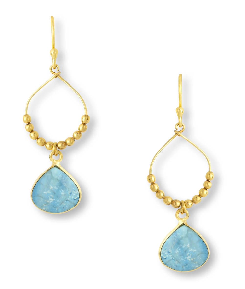 Ashiana- bay reef turquoise earrings
