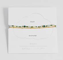 Load image into Gallery viewer, Estella Bartlett Mini Green Duo Chain Bracelet EBB6617G
