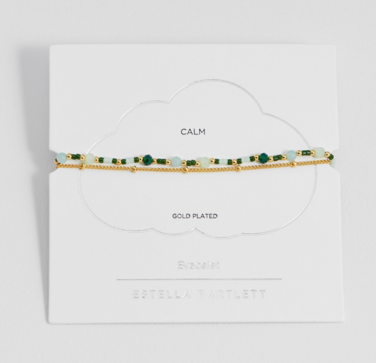 Estella Bartlett Mini Green Duo Chain Bracelet EBB6617G