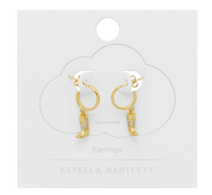 Estella Bartlett Cowboy Boot Earrings EBE6318G