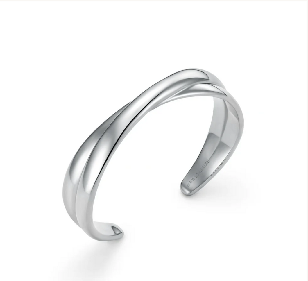 Orelia - Luxe Polished Cross Bangle