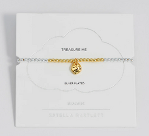 Estella Barlett- Hammered charm beaded bracelet