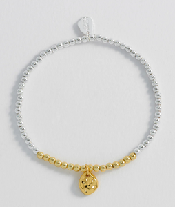 Estella Barlett- Hammered charm beaded bracelet