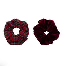 Load image into Gallery viewer, Mimi &amp; Lula- Giant Tartan Scrunchies Red
