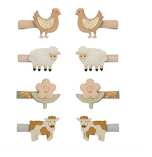 Load image into Gallery viewer, Mimi &amp; Lula- Farm Animals Clips Neutral
