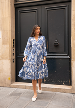 Load image into Gallery viewer, Choklate - Printed Silk Shirt Dress, Mid Length
