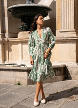 Load image into Gallery viewer, Choklate - Printed Silk Shirt Dress, Mid Length
